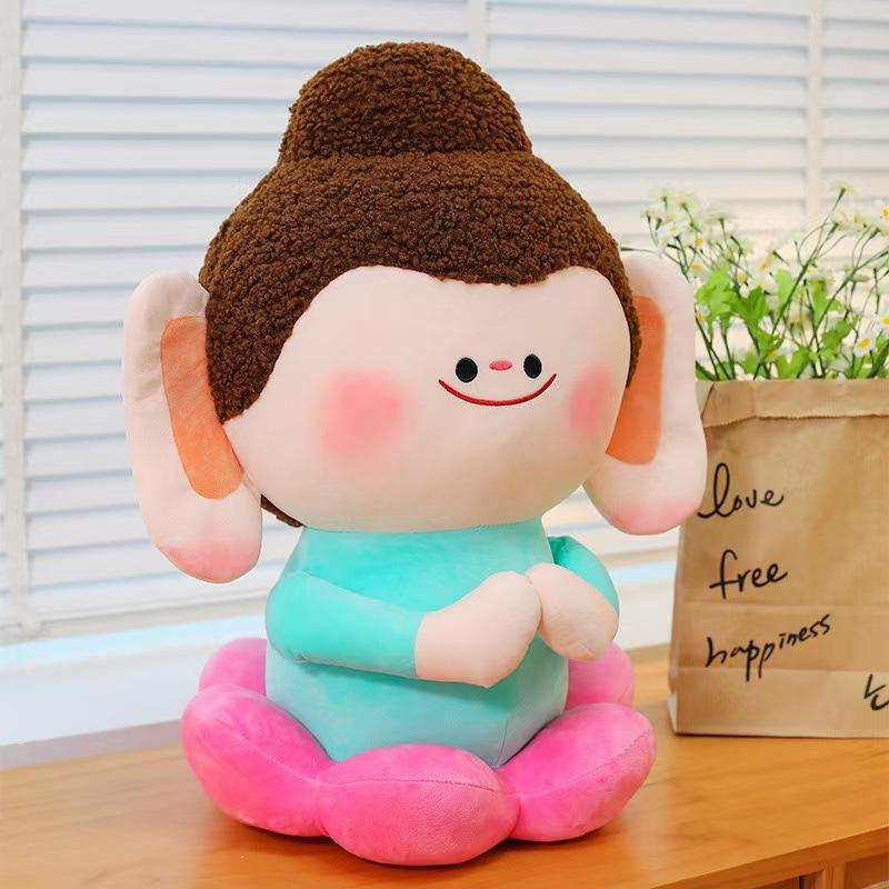 Lotus Buddha Doll Cute Buddha Plush Toy Lucky Buddha Peace Buddha Doll