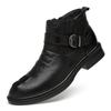 Fashion Winter Boots New Luxury Brand Plus Hair Men Boots  High Top Crocodile Leather Shoes Men Business Ankle Boots Leather Snow Boots