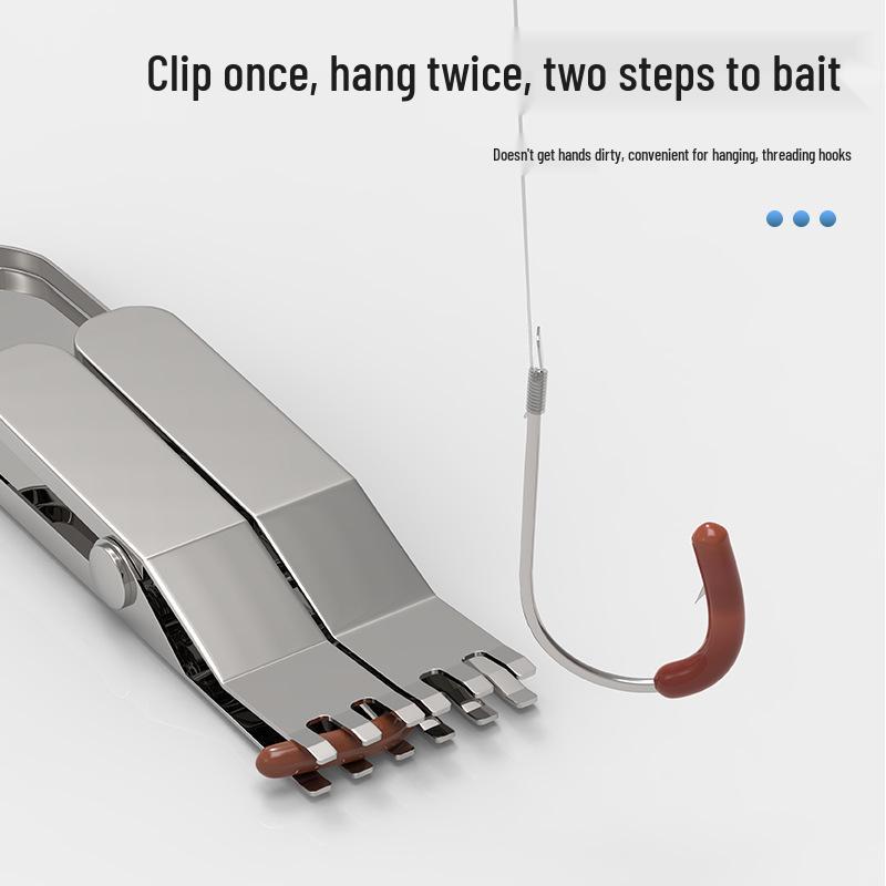 Edelstahl Regenwurm-Clip: Schneller Köderhakenlöser & Rotwurmhalter