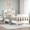 Solid Wood Bed without Mattress White 75x190 cm Pine Wood