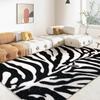 Zebra Schwarz Weiß Textur Teppich Teppich für Wohnzimmer Schlafzimmer Weich Küche Badezimmer Rutschfeste Bodenmatten Flurteppiche Heimdeko