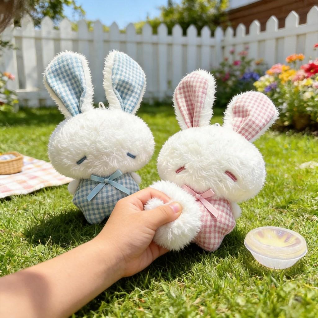 Plush Angel Bunny Keychain With Soft Short Plush For Kids And Teens