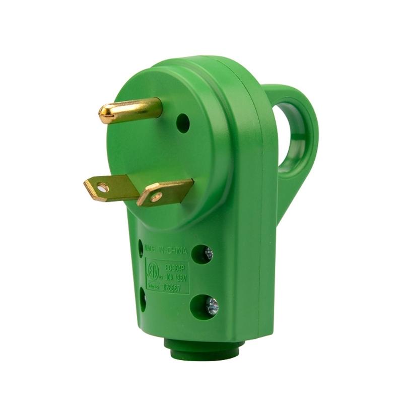 Replacement RVs Receptacle Plug 30A Male/Female RVs Plug with Ergonomic Grip Handle Heavy Duty Power Plug Adapter