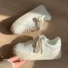 Japanese Versatile Milk Fufu Little White Shoes Under the Brand Women's 2025 Spring New Thick-soled Retro Casual Board Shoes