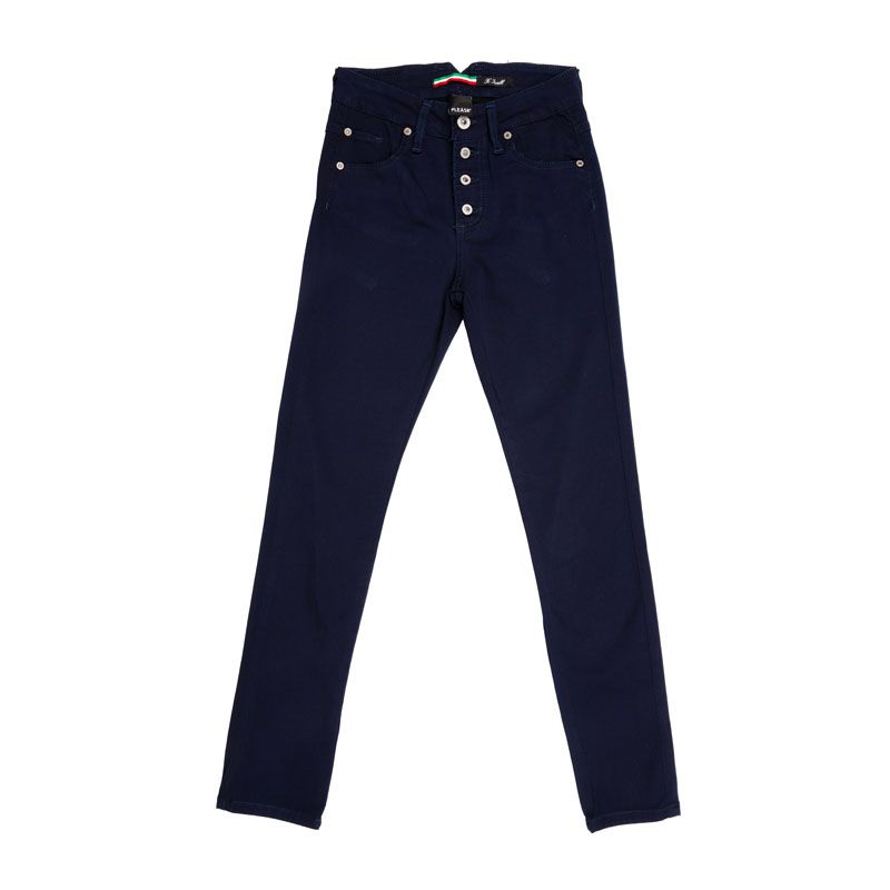 

Облегающие брюки с пуговицами темно-синие Женские PLEASE XS темно-синий