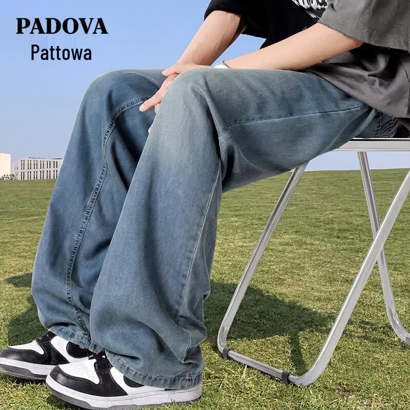 Мужские летние свободные прямые джинсы Patova из ледяного шелка 2XL