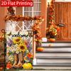 2D Flat - 2D Flat, Thanksgiving Autumn Sunflowers Cowboy Boots Pumpkin Welcome Garden Flag (2)- Outdoor Garden Flag Double-Sided Home Decoration Court