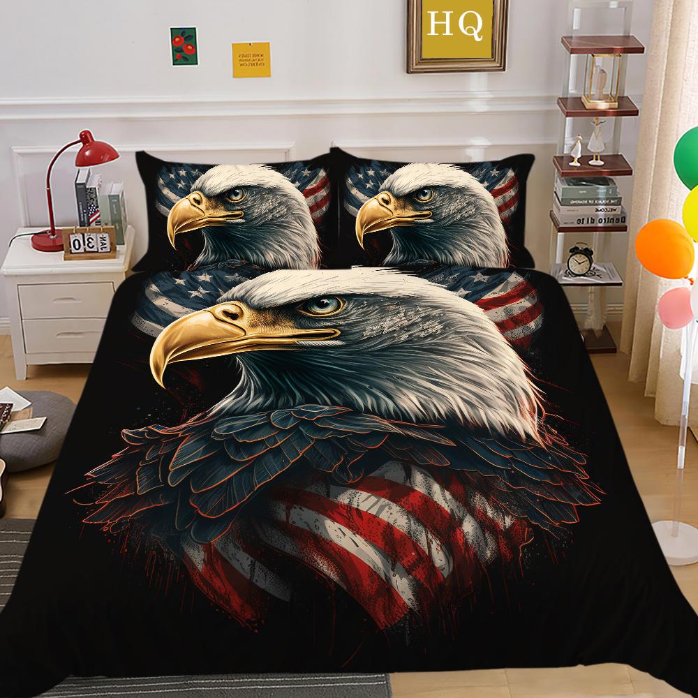3D Eagle Printing Duvet Covers Children Teens Home Bedclothes Single Twin Bedroom Decor Polyester Bedspreads