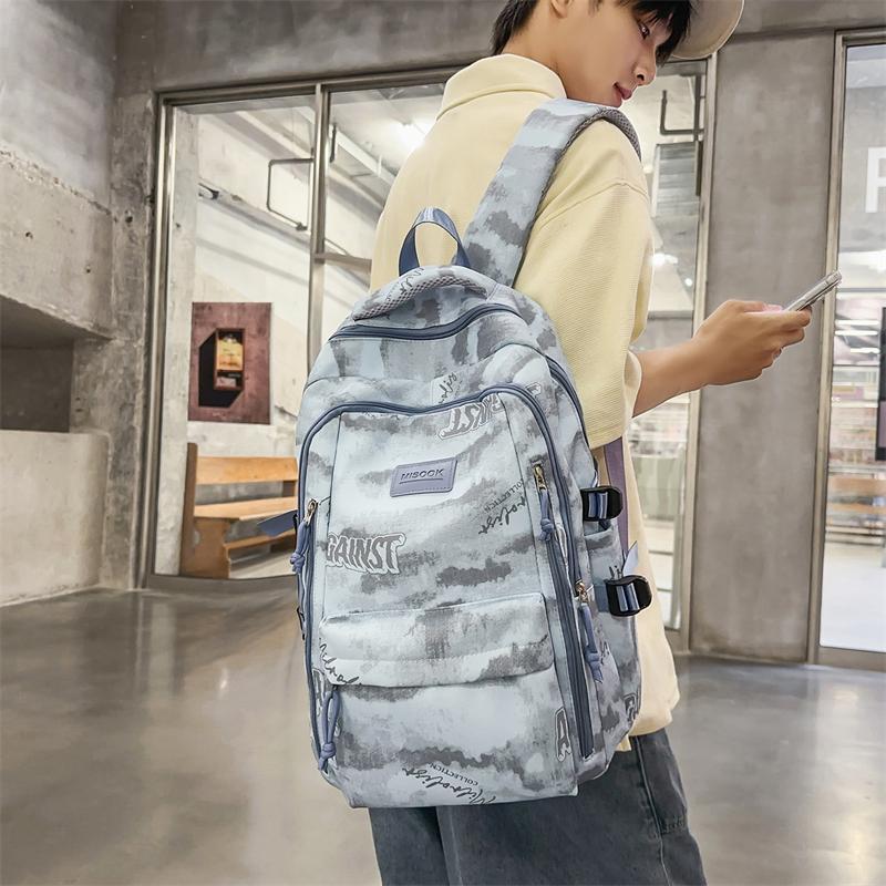 Graffiti Print Student Schoolbag Unisex Large Capacity Travel Backpack