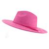 Suede Top Hat 9.5cm Wide Brim Fedora Hat Men'S Autumn Winter Felt Jazz Caps Classic Church Fedora Opening Part Sombrero Mujer