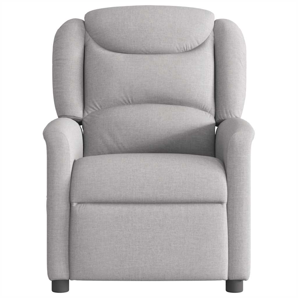 Folding Armchair, Grey, Upholstered In Fabric