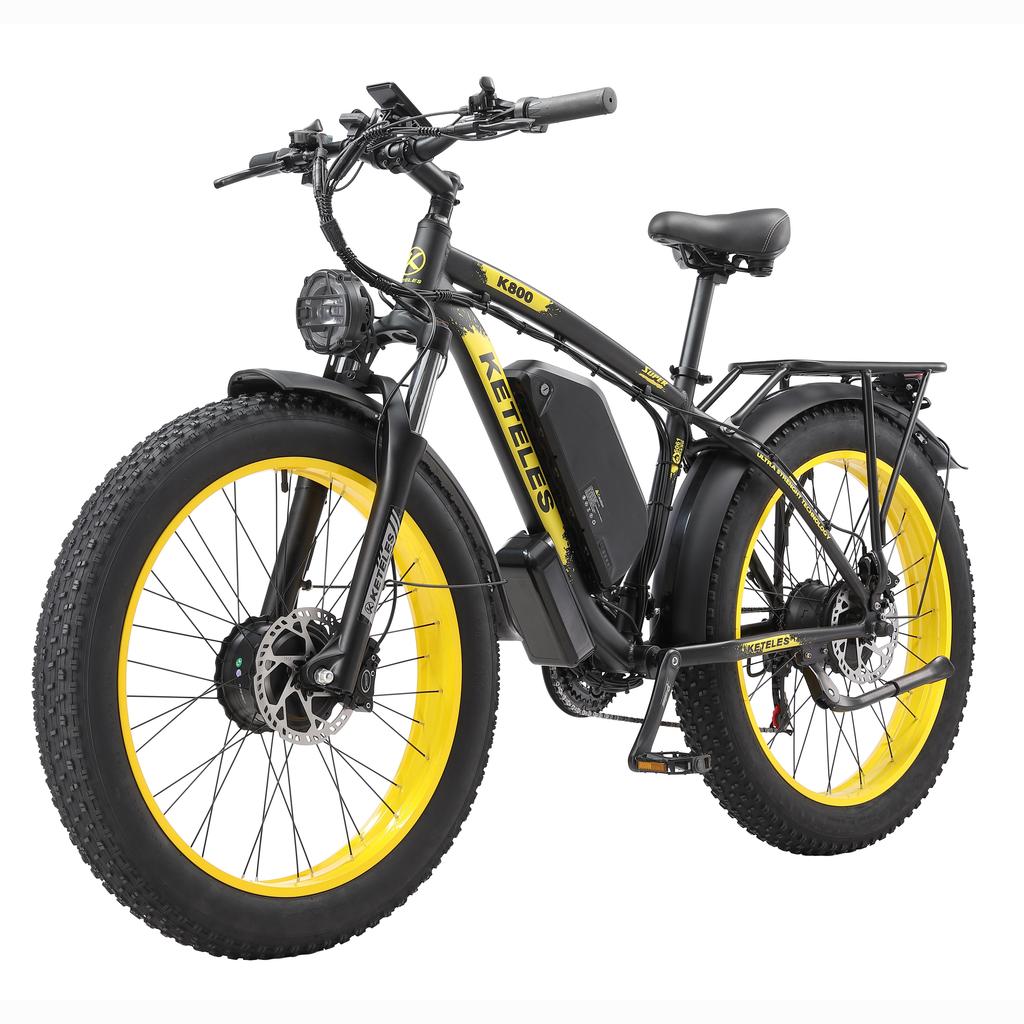 KETELES K800 All-Terrain  Electric Bike For Adult 2000W Dual Motor 48V23AH Battery 26*4.0 Off-Road Tire Bicycle Outdoor Riding E-Mountain Bike