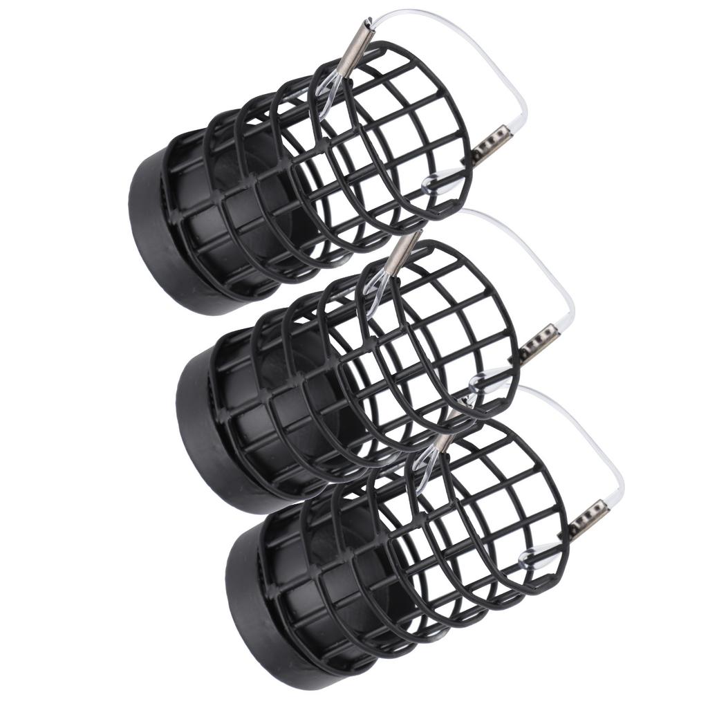 3 Stück Angelköderkörbe Hohl Edelstahl Futter Köder Falle Zubehör Schwarz 40g