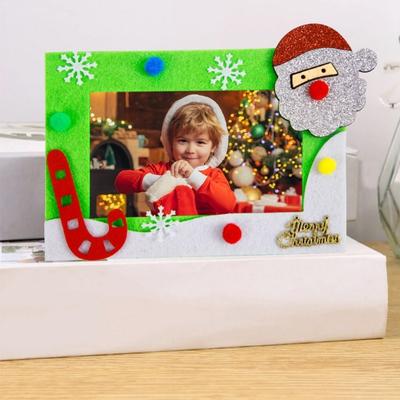1 Set Photo Frame Eye-Catching Xmas Trees Santa Claus Decor Christmas Picture Frame for Holiday Festive