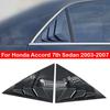 För Honda Accord 7:e Sedan 2003-2007 Bil Bakre Louver Fönster Sidogardin Skydd Trim Dekal Ventilation Scoop ABS Kolfiberstil