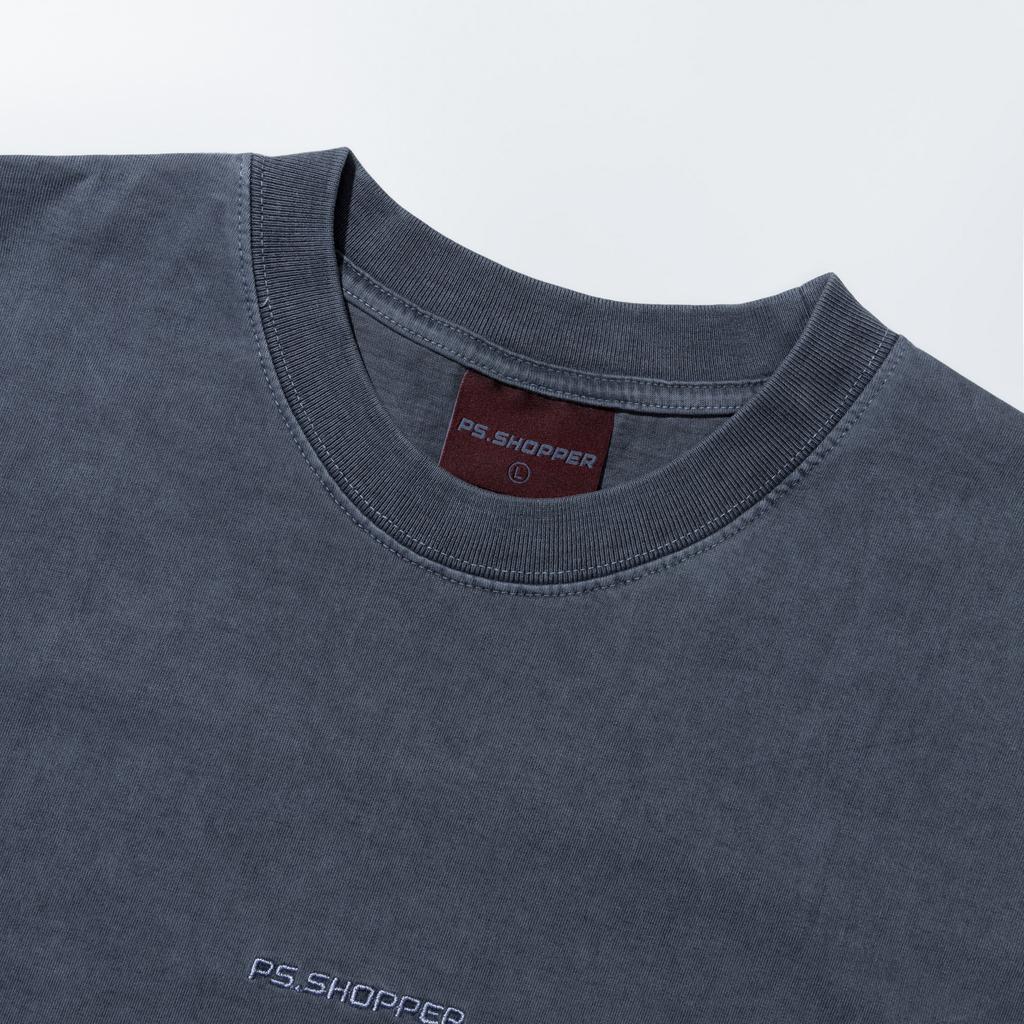 PSSHOPPER Pigment Back Cut Short Sleeve [Dark Navy]