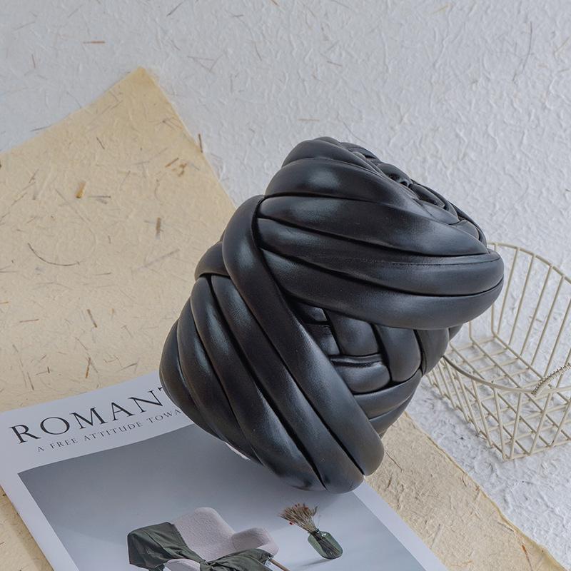 Metallic Textured Super Thick Icelandic Wool Yarn, 2cm Core-Filled Cotton Hand-Knitting Yarn for DIY Bags