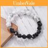 Minimalist White Turquoise Beaded Bracelet For Men And Women With Geometric Hexagon Design