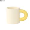 Creative Minimalism Porcelain Mugs Tableware Big Handle Water Cup Coffee Mug Dining Table Afternoon Tea Teacup Fruits Juice Cup