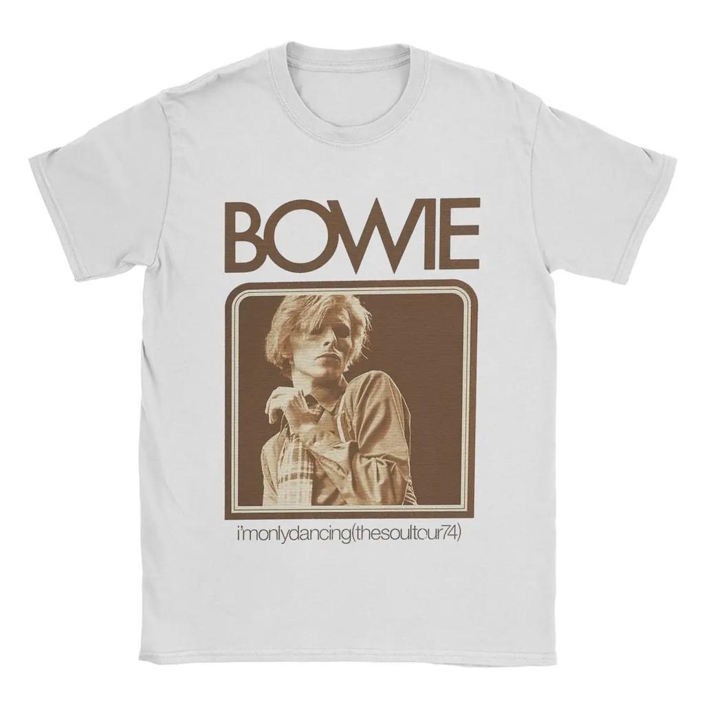 Davids Bowied Unisex Damen Kurzarm T-Shirt Neuheit T-Shirts Rundhals Lässige und Lockere T-Shirts Baumwolle Heißer Verkauf Top