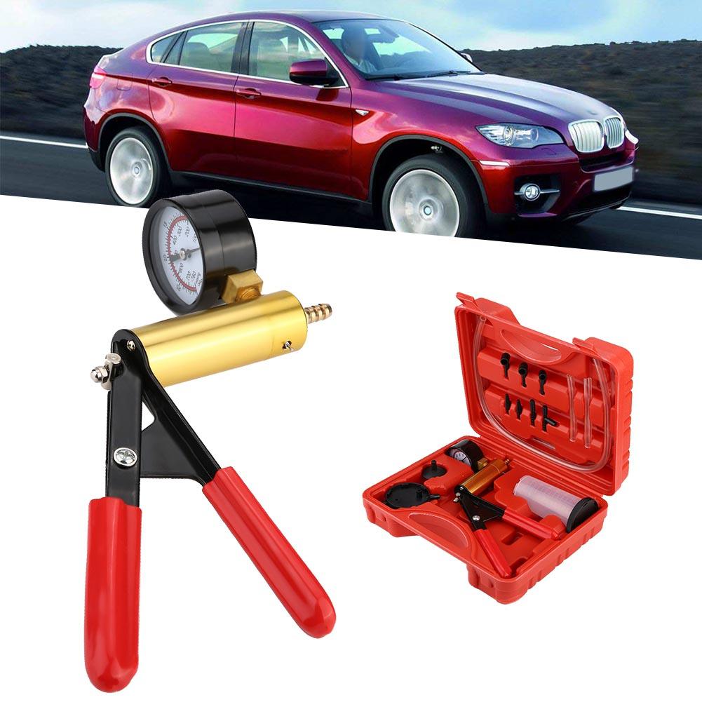 Vacuum Pressure Test Tool Auto Hand Held Vacuum Pump Pressure Tester Kit Brake Bleeder Test Tool