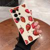 Strawberry Pattern Phone Case For Samsung Galaxy S25 S24 Ultra S23 S22 Plus S20 FE A54 A55 A15 A35 A50 A51 A71 A72 A73 Cover