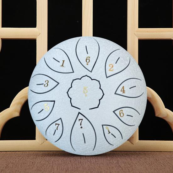 6-calowy stalowy bęben językowy z pałeczkami naklejkami z nutami stojakiem 11 nut medytacja joga terapia dźwiękiem bęben ręczny instrument perkusyjny