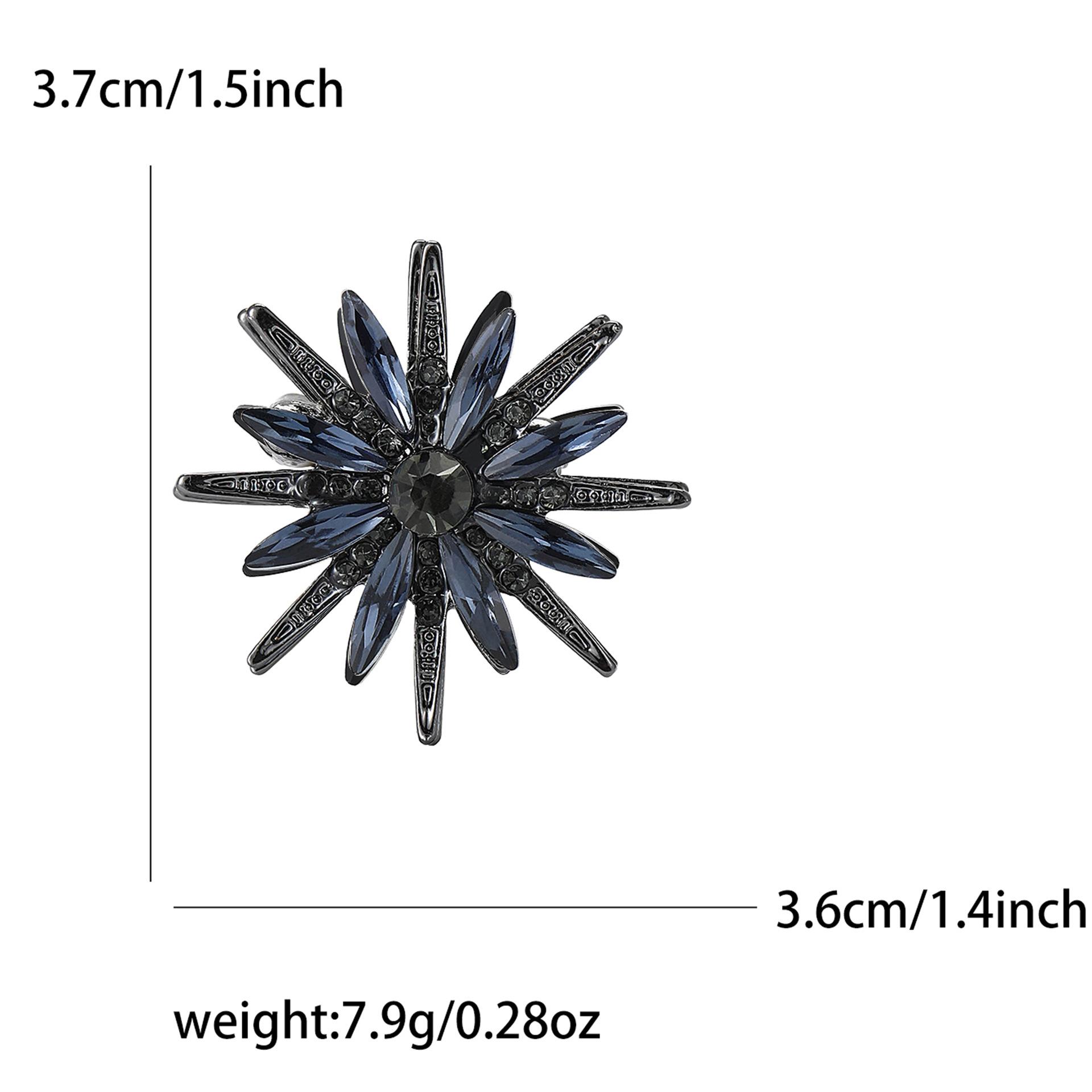 

Модная изысканная брошь-октаграмма со стразами из сплава, темпераментная универсальная женская брошь для костюма, платья, корсажа, ювелирные изделия, булавка