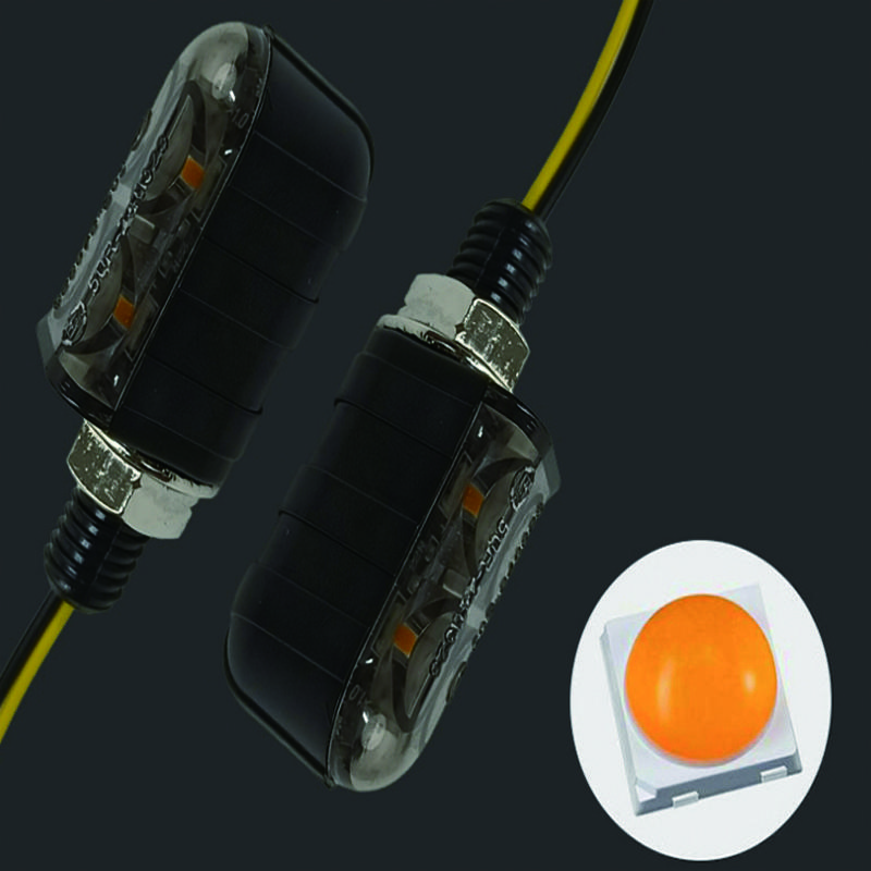 8mm Mini Motorcycle Led Turn Signal Lights 4 LED Flasher Blinker Indicator Lamp For Honda Yamaha Cafe Racer 12V Turn Signal Lamp