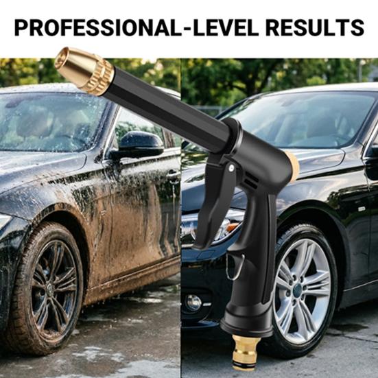 Garden Hose Nozzle with Foam Cannon, Quick Connectors, Heavy Duty Car Wash Nozzle, High Pressure Hose Nozzle for Washing Car Watering Plants Cleaning