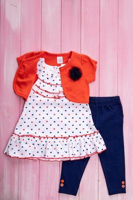 Set for Girls: Short Sleeve Bolero, Tunic and Leggings, Laura Ashley Cotton (55886)