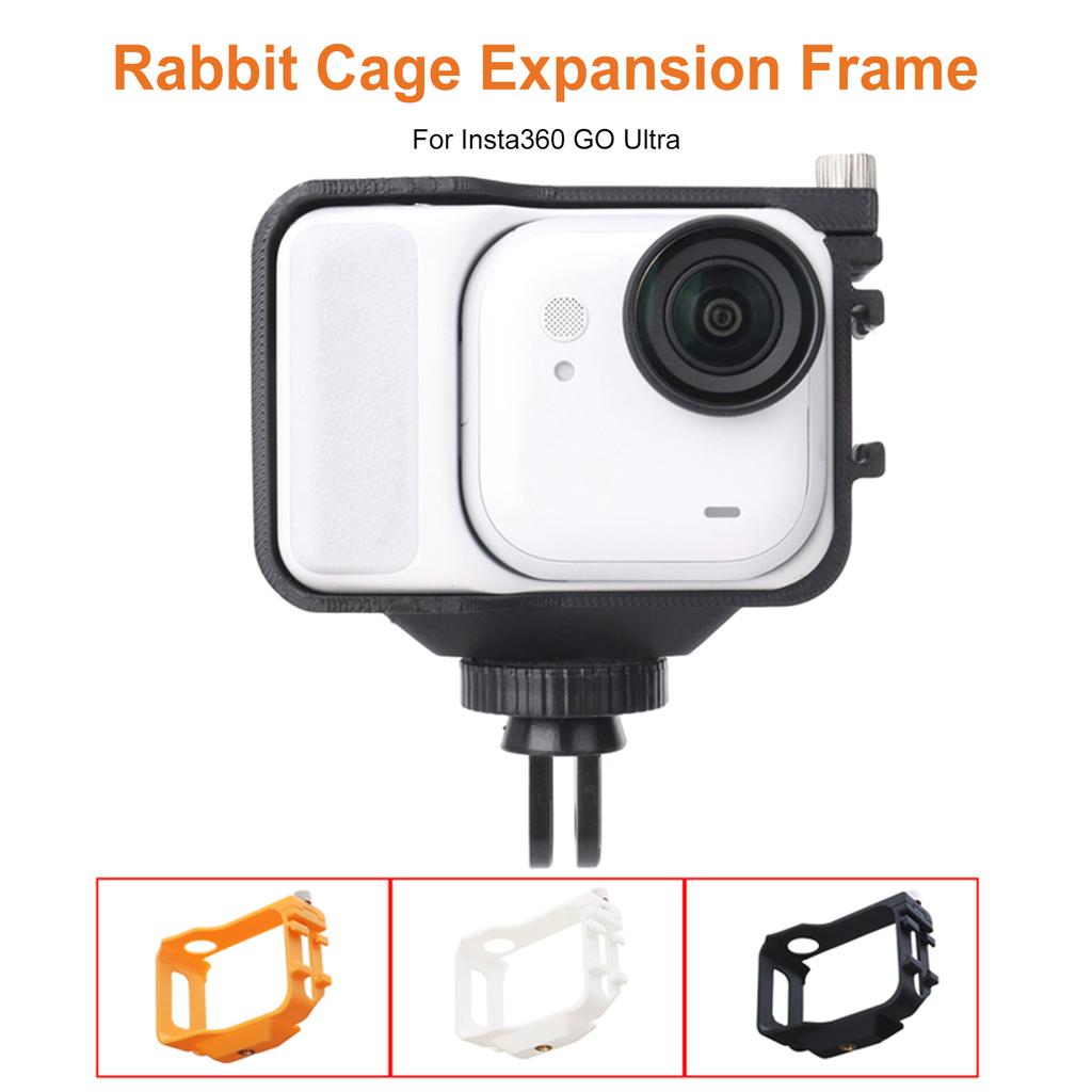 Protective Case Shell Drop-proof Frame Cage Cold Shoe Mount Expansion Protection Frame 1/4in Screw Adapter for Insta360 Go Ultra
