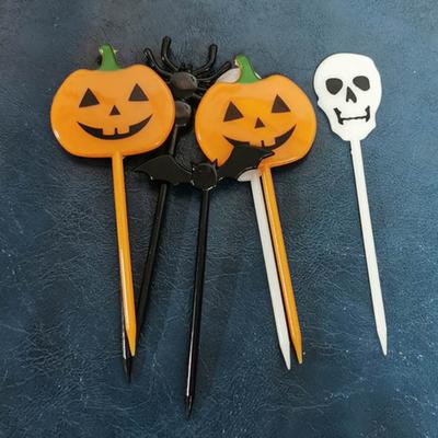10Pcs Halloween Design Cake Stick Washable Lovely Decorative Lightweight Food Pick Party Supplies