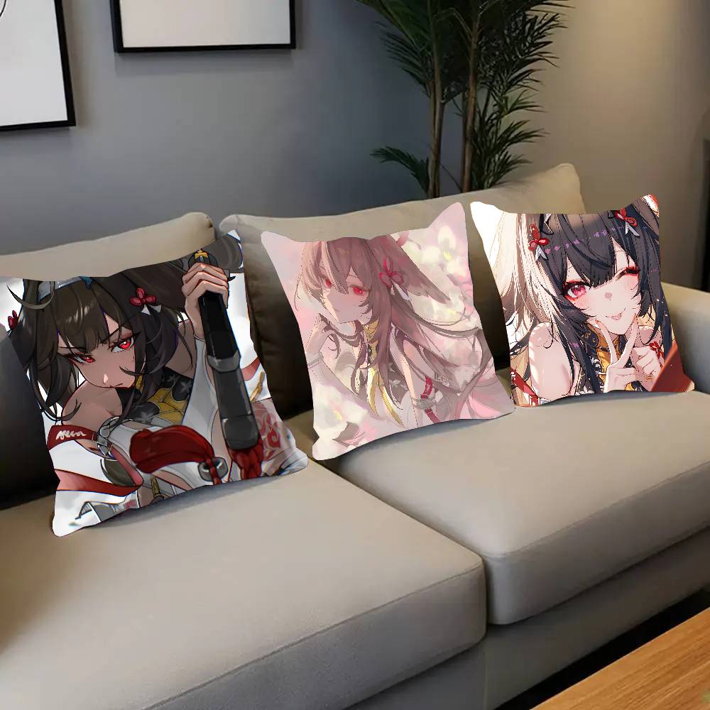 Ye Shunguang Zenless Zone Zero Game Pillow Case Square Pillow Bedroom Sofa Leisure Comfort Cushion Car Home Decoration