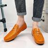 Herren Mokassins Loafer Fahrschuhe Komfort Leder Ballerinas Lässige Slipper Übergröße Farbe Partyschuhe für Herren