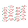 100Pcs Strawberry Paper Clips Electroplated Metal Strawberry Style Wide Application Cute Paper Clips