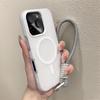 Candy Color 2 IN 1 Hand Wrist Strap Magnetic Case for iPhone 17 16 15 14 Plus   Pro Max 11 for Magsafe Cover With Lanyard