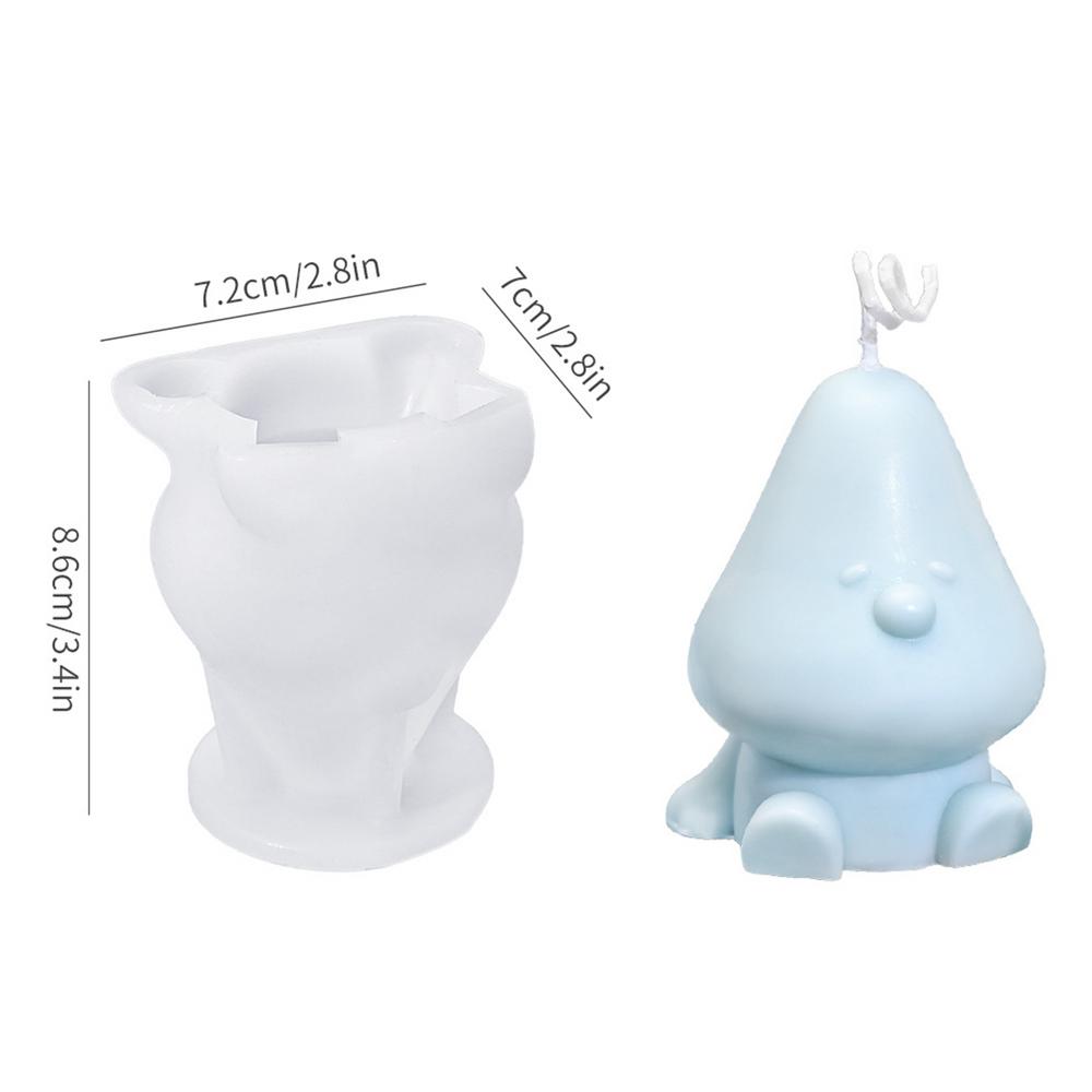 Aromatherapy Candle Silicone Mold Christmas Aromatherapy Candle Silicone Mold Cartoon Shape Casting Art Crafts For Making Candle