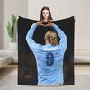 Haalands Blanket Cover Number  Football Soccer Flannel Throw Blankets Summer Air Conditioning Portable Lightweight Bedspread