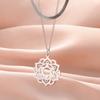 LIKGREAT Yoga Lotus Necklaces Stainless Steel Flower of Life Pendant Women Girls Mandala Healing Buddha Spiritual Chakra Jewelry