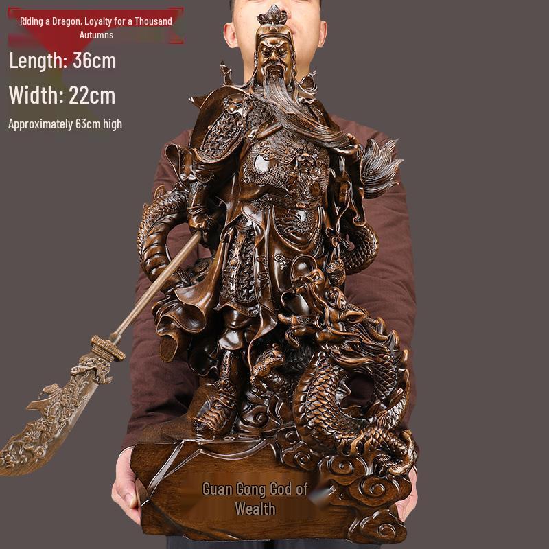Guan Yu Wealth Statue: Home & Office Decor, Prosperity Symbol, Worship Item, Perfect for Shops & Business Openings