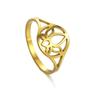 Stainless Steel Lotus Flower Rings for Women Vintage Finger Ring Jewelry Female Wedding Engagement Gift