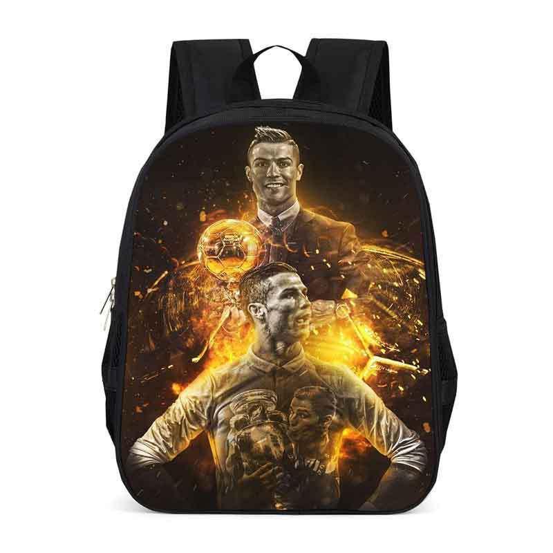 Zaino Scolastico per Bambini con Stampa Cristiano Ronaldo Neymar Leggero Design Ergonomico Studenti Elementari