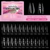 240pcs Shell/Almond Shape Press On Nails Gel Nail Tips DIY Home Manicure