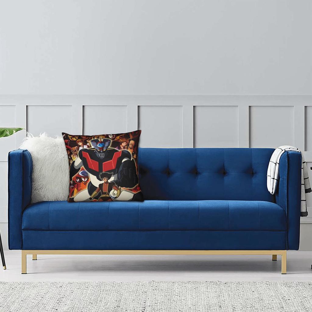 Ufo Robot Grendizer Pillowcase Soft Polyester Cushion Cover Decorative Throw Pillow Case Cover Bedroom Zipper 18''