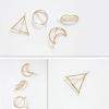 Moda feminina geometria ouro prata tom triângulo grampo de cabelo acessórios para cabelo