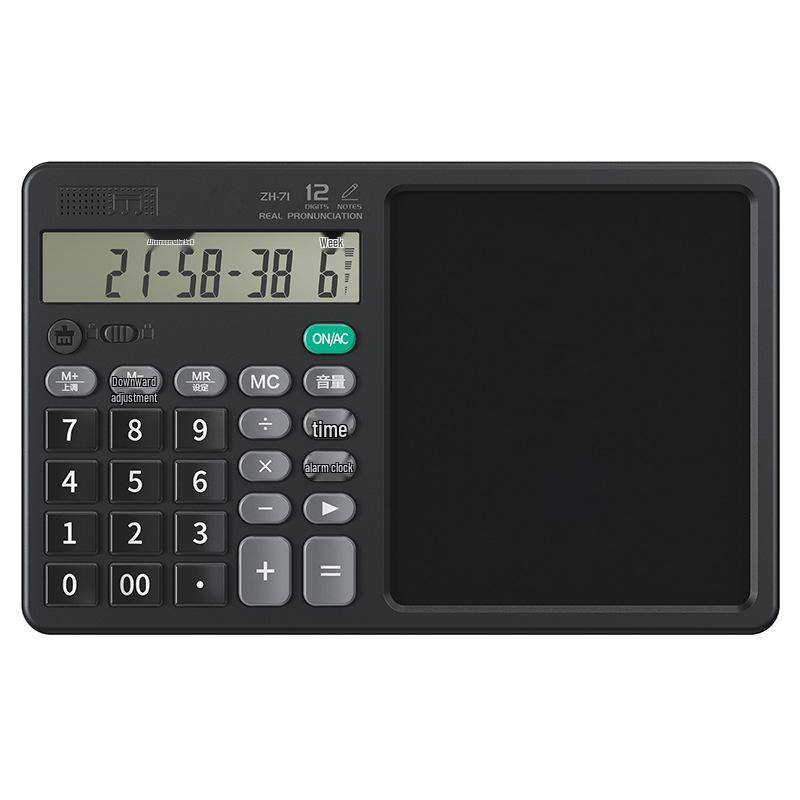 High-Brightness XL Screen Desktop Calculator with Writing Pad