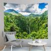 Jungle Tapestry Natural Foggy Forest Tapestry Mountain Forest Tapestry Art Wall Hanging Home Living Room Bedroom Dorm Tapestries