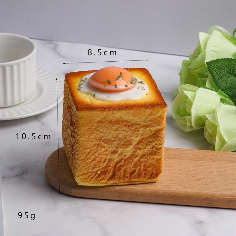 Squishy Langsam Steigendes Brot Toast Ei Modell Simulation Lebensmittel Requisite Stressabbau Knetspielzeug Kawaii Dekompression Fidget Spielzeug
