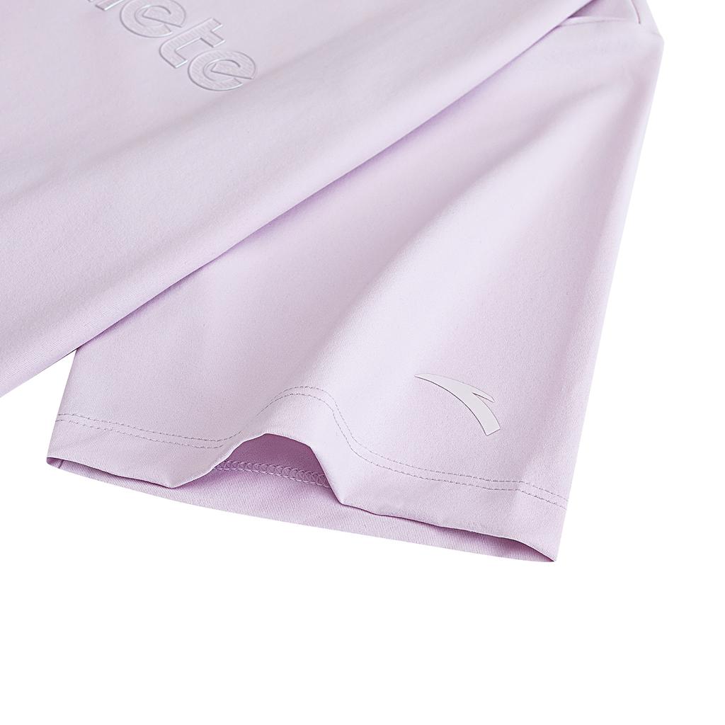 Anta Breathable Comfortable Round Neck T-Shirt Women tops Twilight-Purple 162637101-2